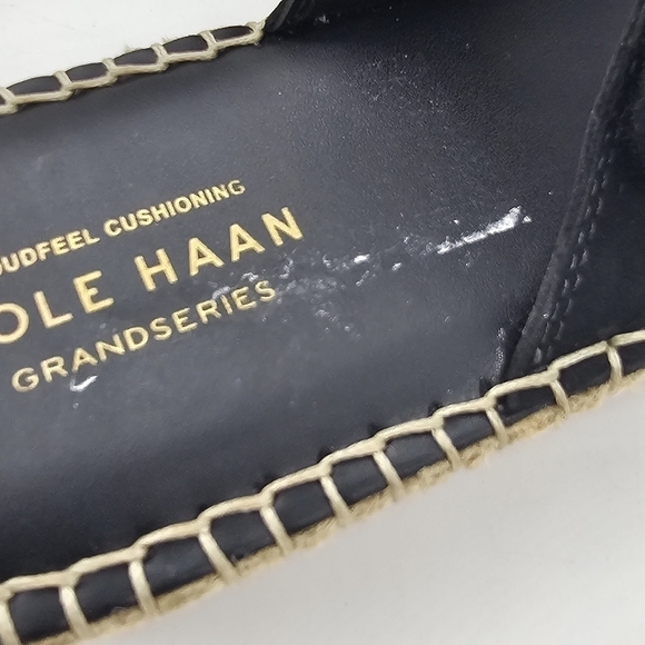 Cole Haan Womens Zerogrand Cloudfeel Sandals Espadrille Slide Black Size 8.5 - Picture 12 of 16